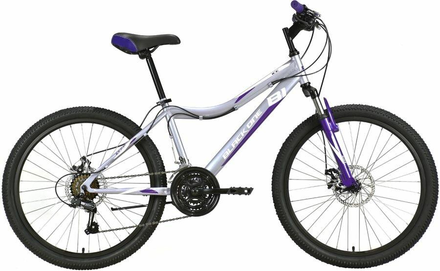 Велосипед Black One Ice 24 D (2021) серый/фиолетовый
